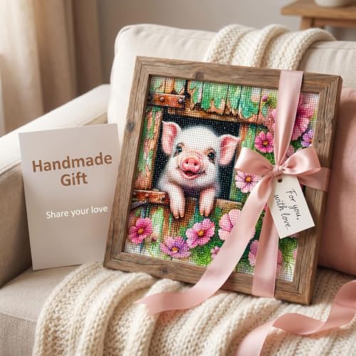 WUSARPLY Pig Diamond Painting Kits for Adults Beginner - color: YA016