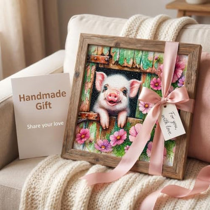 WUSARPLY Pig Diamond Painting Kits for Adults Beginner - color: YA016