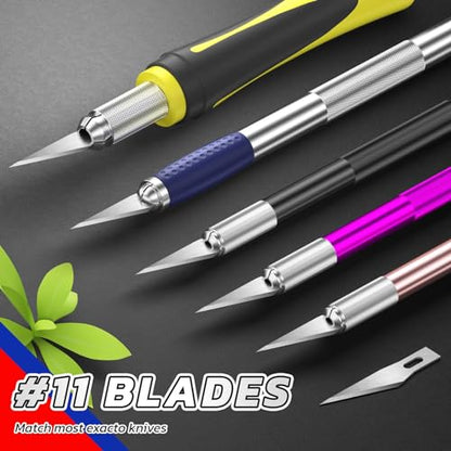 DIYSELF 50 PCS Exacto Knife Blades, #11 Blade Refills with Storage Case