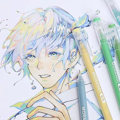 Gel Pens with 0.6mm Fine Point, 9 Colors Acrylic Drawing Gel Pen - color: Blue Style