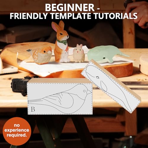 Wood Carving Kit, 46Pcs Wood Carving Tools with 6pcs Whittling Knives & 5pcs Detail Knives &12 Color Paint Set & Beewax, Whittling Kit for Beginners and Enthusiasts
