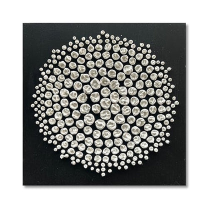Art Abstract Oil Painting Modern Art Oil on Canvas Wall Art Deco 24x24 inches, Black and White - color: Yi057