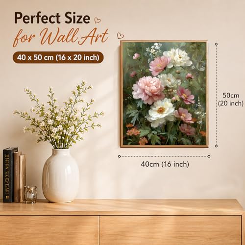 AUKELHJ Paint by Numbers Kit for Adults Beginner, Flowers, 16X20 Inch - color: 19-Flowers