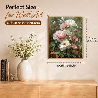 AUKELHJ Paint by Numbers Kit for Adults Beginner, Flowers, 16X20 Inch - color: 19-Flowers