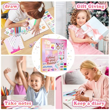 Nsrzua DIY Journal Kit for Girls,Toys for Ages 8-14 and Birthday Gifts for Girls - color: yellow