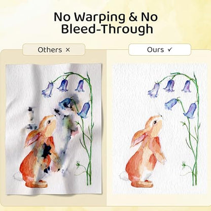 TaoBary 300 Pcs Watercolor Paper 5 X 7 Inch 230 GSM, Cold Press White (Pack of 2) - color: 230 Gsm, size: 5 x 7 Inch (Pack of 2)