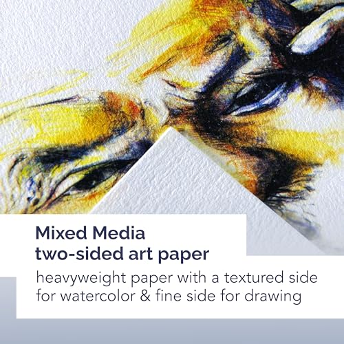 Canson Artist Series Mixed Media Book, Side Wire Bound, 7x10 inches, 40 Sheets - Lay Flat Art Notebook for Painting, Sketching, Drawing - size: 7"X10"