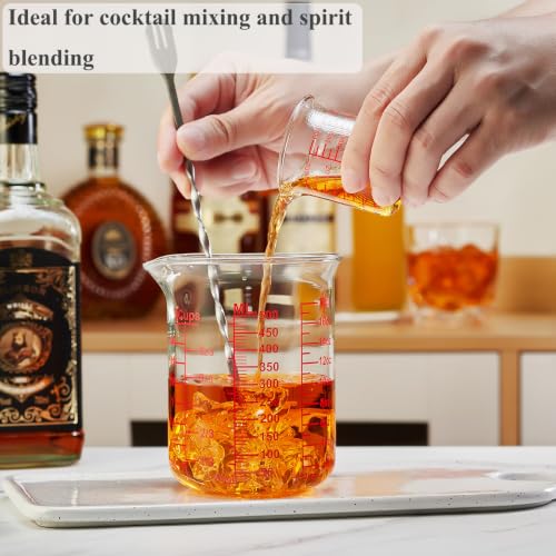 Ackers BORO3.3 Borosilicate Glass Measuring Cup, 500 ml (16 oz, 2 Cup) - size: 2Cup,500ML