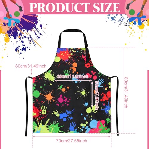 Painting Artist Apron with Pockets, Waterproof Painting Aprons for Adults, Adjustable Art Apron Bib Apron - color: Style 3