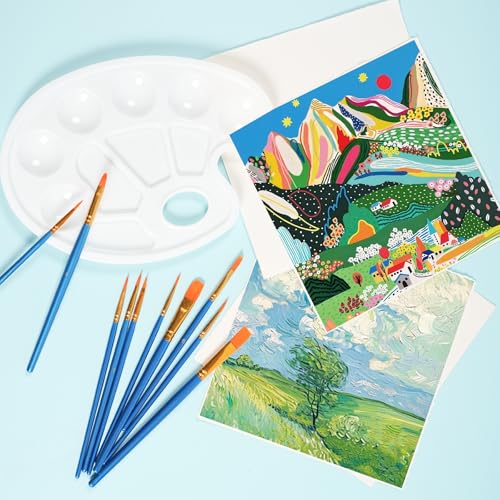 S & E TEACHER'S EDITION 330 Pcs Paint Brush Set | 300 Pcs Paint Brushes, 30 Pcs Palettes, Create Art Painting - size: 330 Pcs Pack