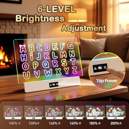 TAEMVV 16" LED Drawing Board for Kids Birthday Gift for Girls, White