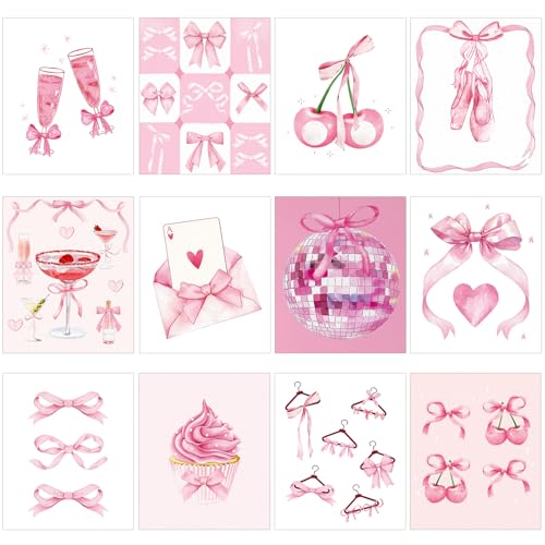 Affrolling 12 Pcs Pre Drawn Canvas for Painting for Adults 8 x 8 Inch Canvas Painting Kits Stretched with Drawing Ready to Paint Beginner Artists Date Night Party Supplies(Coquette) - style: Coquette