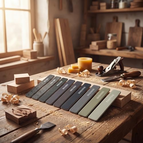 Honoson 20 Pcs Model Sanding Sticks,Low Grits Rating,Classic Style | 3D Print Polishing Sticks, Assorted Grits, Plastic Metal Wood Modeling Polishing Tools for Finishing, Dual-sided Design - style: Classic Style