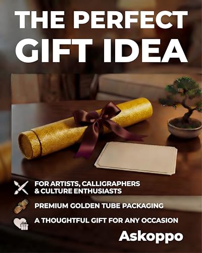 Premium Calligraphy Felt Mat (19.7" x 27.5") with Stitched Edges, Zero-Crease Roll Up Desk Pad & Blotter with Telescopic Matte Gold Tube, Ink Absorption for Sumi-e & Watercolor, Grey