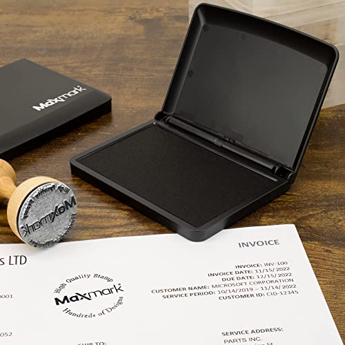 MaxMark Large Brown Stamp Pad - 2-3/4" by 4-1/4" - Premium Quality Felt Pad - color: Brown, size: 2-3/4" by 4-1/4"