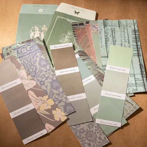 YagCu Scrapbook Kit for Beginners, Aesthetic Junk Journal Supplies, Scrapbooking and Journaling Materials, Bullet Journals Stationery, Planner DIY Arts Craft, Women Adults - color: Forest
