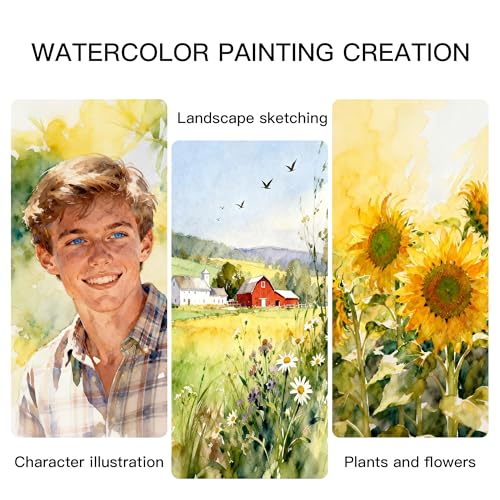rubens Watercolor Paper Block, 7.6 x10.6 in Hot Pressed Watercolor Papers - size: 16K-Hot Pressed