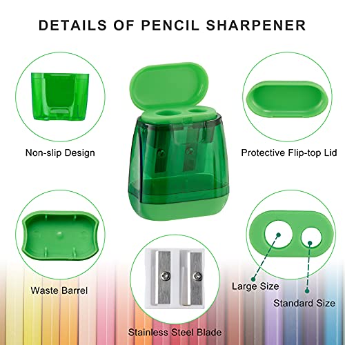 Sonuimy Pencil Sharpeners, 4 Pcs Pencil Sharpeners Manual