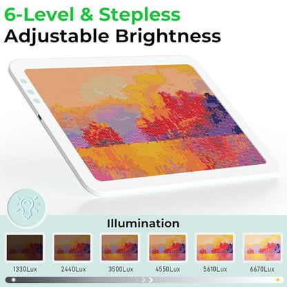 Bawaslom A3 Rechargeable Bright Tracing Light Box for Diamond Painting Art - size: A3