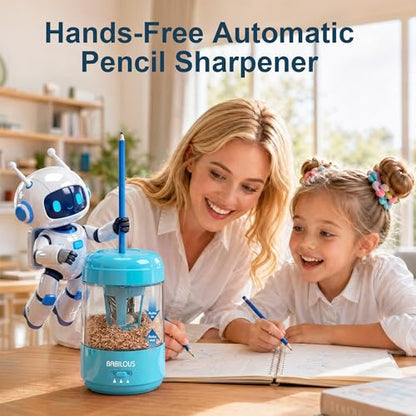 Babilous Rechargeable Electric Pencil Sharpener with Auto Feed & Auto Eject - color: Blue
