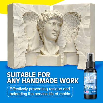 Silicone Mold Release Spray - 7 fl oz Water Based Fast Drying Odorless Non-Stick, Mold Release for Candles, Soap, Plaster & Epoxy Resin, Universal for Silicone Molds for Resin, Plastic & Candle Molds