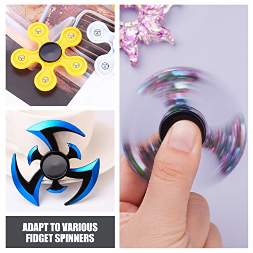 NiArt Fidget Spinner Bearings with Caps 20 Pack, Chrome Steel DIY Set - size: ONLY 20 BLACK Cap Bearings