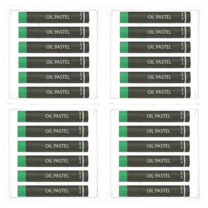 PATIKIL Green Oil Pastels, 24Pcs Soft Oil Crayons Creamy Pastels Stick Art Supplies for Art Painting Drawing Blending Graffiti for Drawing Beginners Artists - color: Green