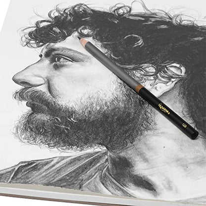 Cezanne Graphite Drawing Pencils Set - 2H, Set of 12 Break-Resistant Graphite Lead, Easy-to-Sharpen Sketch Pencils, Master Artist Quality Graphite Pencils for Technical and Artistic Drawing - color: 2H, size: Set of 12