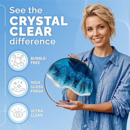 Craft Resin Crystal Clear Epoxy Resin Kit - Food Safe, UV Resistant - 4 Gal | Low Viscosity, Self Leveling Casting Resin Epoxy for DIY Art, Wood, Jewelry Making, Coasters & Molds - size: 4 Gallon