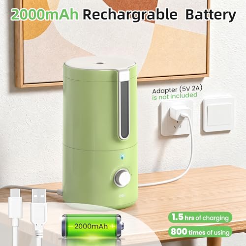 deli Electric Pencil Sharpener, Fully Automatic Pencil Sharpener | for 6.9-8mm Pencils, 5 Sharpness Modes, Rechargeable Hands-Free Sharpener for Classroom Home Office,Green - color: Green