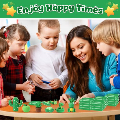 VioraWhite 144 Pcs Air Dry Clay Bulk 76 oz Mardi Gras Soft DIY Modeling Clay Kit Magic Foam Crafts for Sculpting Kids Gifts Party School Supplies for Crafts Artistic Project(Emerald Green) - color: Emerald Green