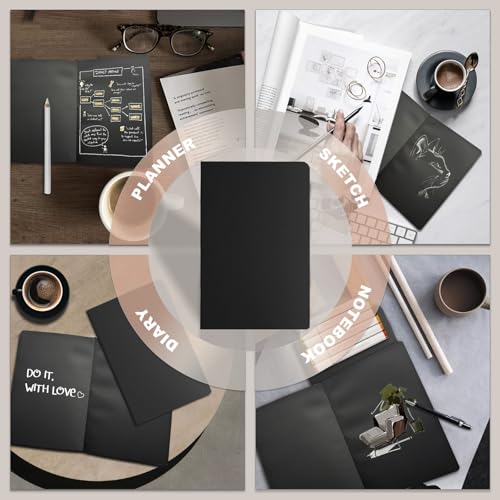 XIAMUY A5 Black Paper Notebook For Sketch, Writing, Drawing, Memo, Diary