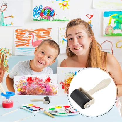 15Pcs Printmaking Brayer Rubber, Relief Printing Brayers Plastic Brayer Brayer Rollers Art Craft Roller for Printmaking,Ink,Wallpapers Stamping Gluing