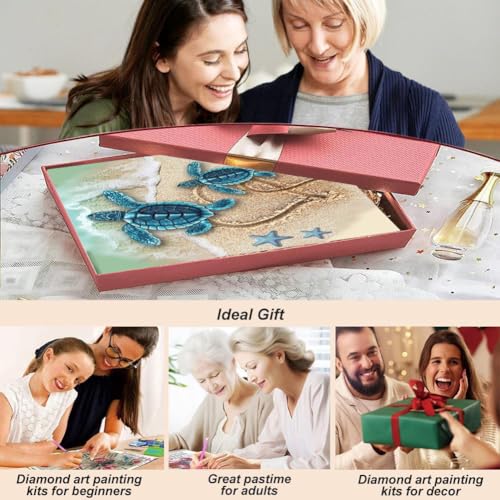 Lophomie Diamond Art Kits for Adults, 5D Sea Turtle Diamond Painting Kits - color: Diamond Art Turtle, size: 13.8x13.8in (35x35cm)