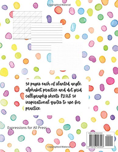 Hand Lettering Practice Notebook: Calligraphy practice paper with inspirational quotes to letter