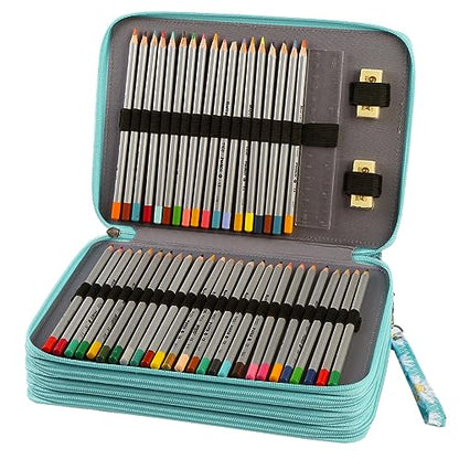200 Slots Pencil Case Organizer With Removal Handle Strap - color: Daisy, size: 200