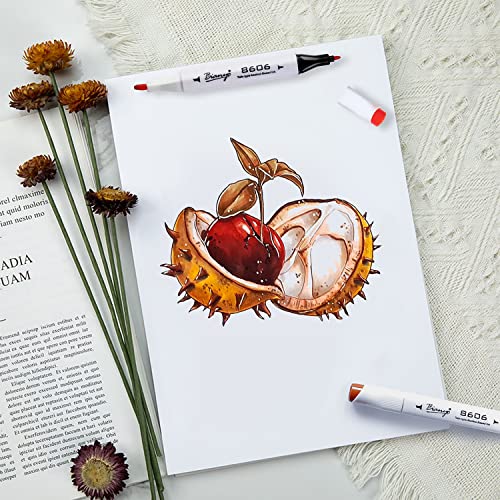 Bianyo XL Bleedproof Marker Paper Pad, A3(11.69"X16.54"), 50 Sheets, 18 LB / 70 GSM, Glue-Bound, 100% Cotton, White, Ideal for Use with Markers and Ink Mediums - size: A3(11.69*16.54"), 50 sheets