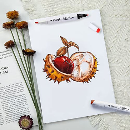 Bianyo XL Bleedproof Marker Paper Pad, A3(11.69"X16.54"), 50 Sheets, 18 LB / 70 GSM, Glue-Bound, 100% Cotton, White, Ideal for Use with Markers and Ink Mediums - size: A3(11.69*16.54"), 50 sheets