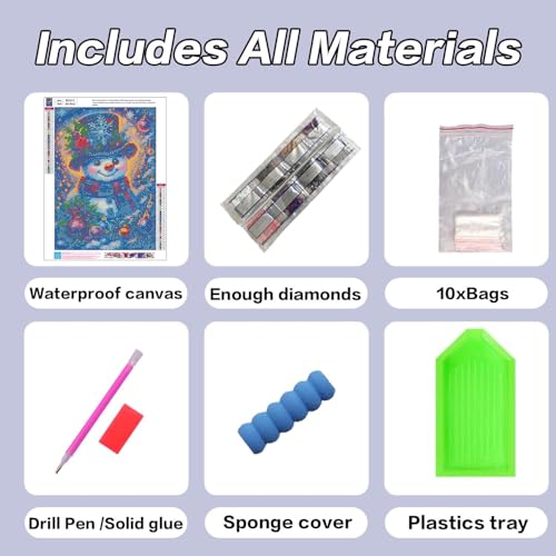 HHMATITS Christmas Diamond Art Kits for Adults 12x16inch - color: Christmas-2