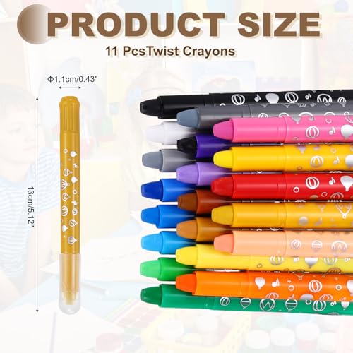 MECCANIXITY Twist Crayons, Twist Crayons Gel Watercolor Set Washable Silky Smooth for Arts Drawing DIY Craft Project Coloring Supplies Gift(Gold Tone, Pack of 11) - color: Gold Tone