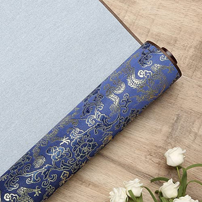 Chinese Calligraphy Practice Scroll Reusable 38x78cm Brocade | Water-activated mat, nonwoven fabric, 15x30.7 inch writing area, -friendly, mess- brush practice, por
