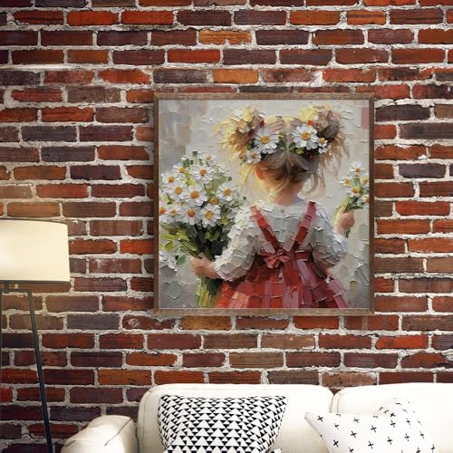 VICESESE 5D Diamond Painting Kits for Adults Diamond Painting Kits Dimand Art Paintings Diamond Art Kits DIY Gem Art 14x14 Inch Romantic Floral Back View Artwork - color: FYZZ-149