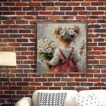VICESESE 5D Diamond Painting Kits for Adults Diamond Painting Kits Dimand Art Paintings Diamond Art Kits DIY Gem Art 14x14 Inch Romantic Floral Back View Artwork - color: FYZZ-149
