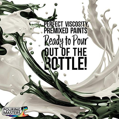 Pouring Masters Jungle Green Metallic Pearl Ready to Pour Acrylic Pouring Paint - Premium 8-Ounce Pre-Mixed Fluid Acrylic Paint - Fluid Art Supplies for Canvas, Wood, Paper, Tile & Rocks | Ready to Pour, Premium Pre-Mixed Fluid Acrylic Paint - Fluid Art S