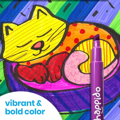 International Arrivals Happido Double-Sided Markers for Kids, Set of 24 - style: 24 Count - Double Ended