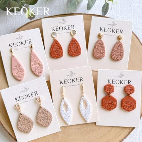 KEOKER Lace Texture Sheets for Polymer Clay, Sheet Mat for Creating Textured Clay Effects (A+B+C) - color: ALL