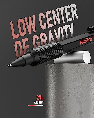 Nicpro 0.9 Metal Mechanical Pencil Set with Case, 3PCS | MP2000 Heavy Duty Lead Pencil + 6 Tube HB Lead Refill, Eraser, Weatherproof Metal Barrel for Outdoor Writing Drafting Drawing - size: 1 Count (Pack of 3)