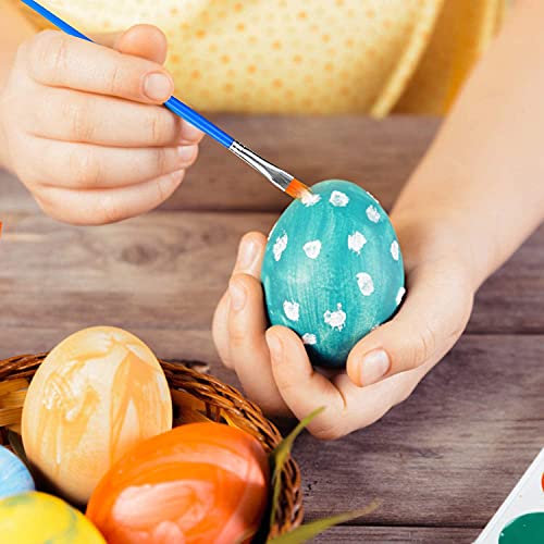 65Pcs Paint Brushes Palettes Set,60pcs Flat Round Paint Brush 5 PCS Paint Trays for Kid Classroom Crafts Small Paint Brushes Bulk for Acrylic Oil Watercolor Canvas Face Rock Painting Party Painting