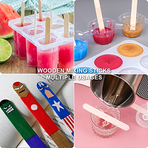 LET'S RESIN 30 ml Epoxy Mixing Cups, 200-Pack, with 50 Wooden Sticks | Disposable 30ml Measuring Cups and Wooden Stirring Sticks Support Paint Mixing, Resin Crafts and Jewelry Making - size: 30ML