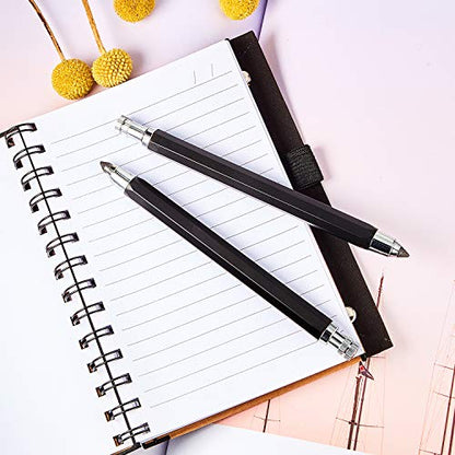 Outus 3 Pcs 5.6 mm Lead Holder Mechanical Pencils Sketch up Automatic Clutch Graphite Pencil with Built-in Sharpener Lead Pencil For Construction, Draft Drawing, Crafting, Art Sketching(Black) - color: Black